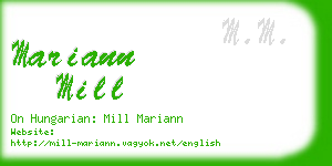 mariann mill business card